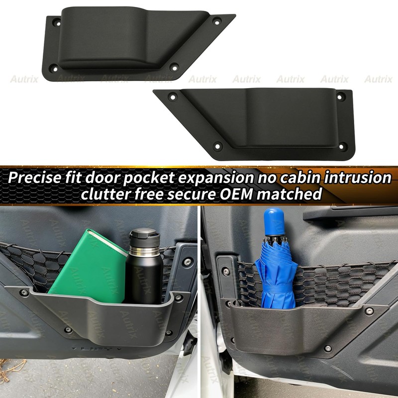Autrix Front Door Storage Pockets Box Compatible with 2021-2026 Ford