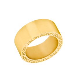 JOOP! Stainless Steel Unisex Women's and Men's Ring, Gold, Comes in Jewellery Gift Box, Stainless Steel, No Gemstone