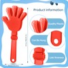 ZCYSRLQIN 24 Pcs Coral Red Hand Clappers 7.5 Inch Clappers