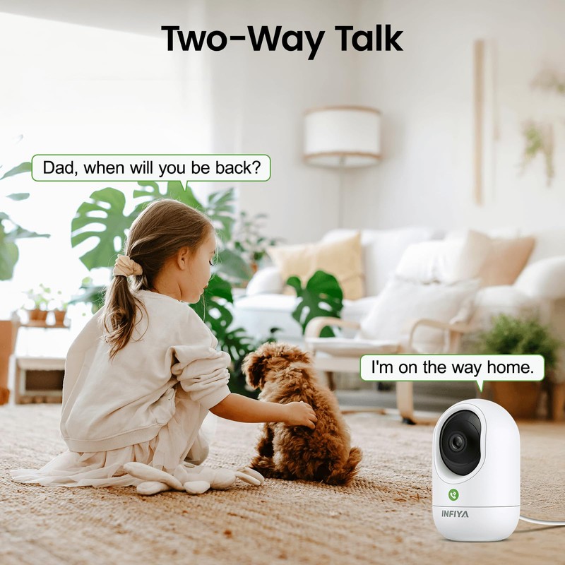 INFIYA 2K Baby Camera-WiFi Home Security Cameras Indoor via One-Tap