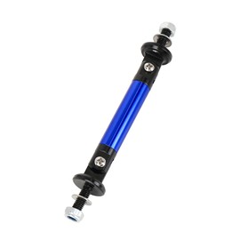 A ABSOPRO Adjustable Front Bumper Lip Lever Splitter Support Mount Rod Blue