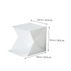 FELTECHELECTR Mini Photo Light Box 20cm Portable 4 Backdrops for