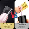 C12rtive 120Pcs Matte Dual Nail Forms,Duck Shape Extension Poly Nail