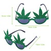 5 pares de gafas de marihuana con purpurina para disfraz