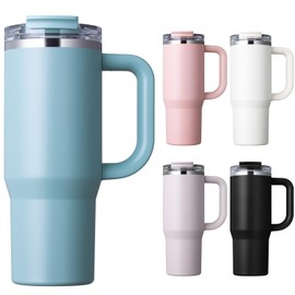 Homealexa Insulated Tumbler 900ml/30oz 304 Stainless Steel, Double Wall Vacuum Design with Leak-Proof Lid and Straw, Perfect for Cold & Iced Beverages Blue