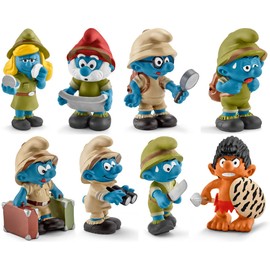 Schleich Jungle Smurfs Set of 8 - 20776 20777 20778 20779 20780 20781 20782 20783