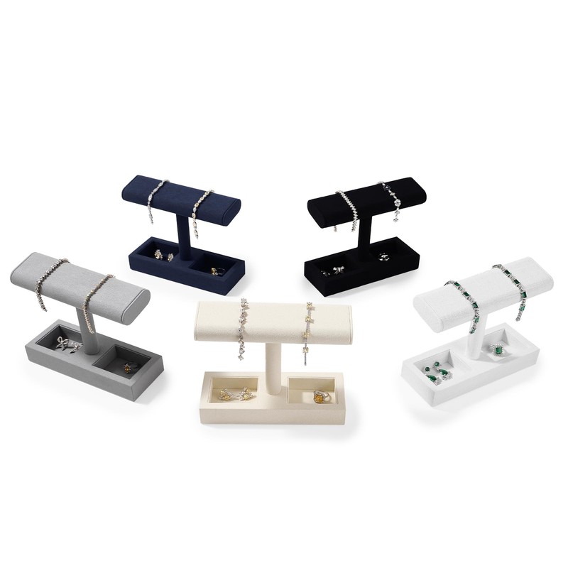 Papten J00301 Watch Stand, For 2 Pieces, Microfiber, Luxury, Stylish,