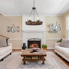 6-Pack Seeded Glass Lamp Shades, 5.9in Height, 3.9in Diameter, 1.7in Fitter, Cylinder Bubble Glass Shade Covers Replacements, Transmittance Seeded Glass Globe for Light Fixtures Chandelier Wall Sconce