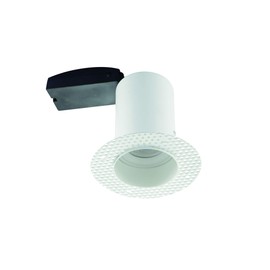 RAVEL Fire Rated Round Trimless Plaster in GU10 LED Anti Glare Low Profile Die Cast Ceiling Downlight Spotlight
