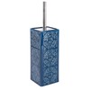 WENKO Cordoba Blue-Toilet Brush Holder, Closed Form, 9.5 x 9.5 x 35 cm
