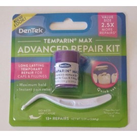 DenTek 4 x TEMPARIN max DenTek ADVANCED repair kit 2.5X more 13 repairs EACH 06/27