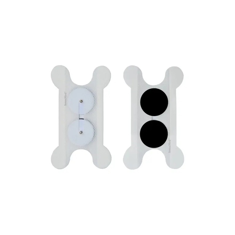 2 Electrodos Pads Garganta Disfagia Compatible Con Vitalstim Color Blanco
