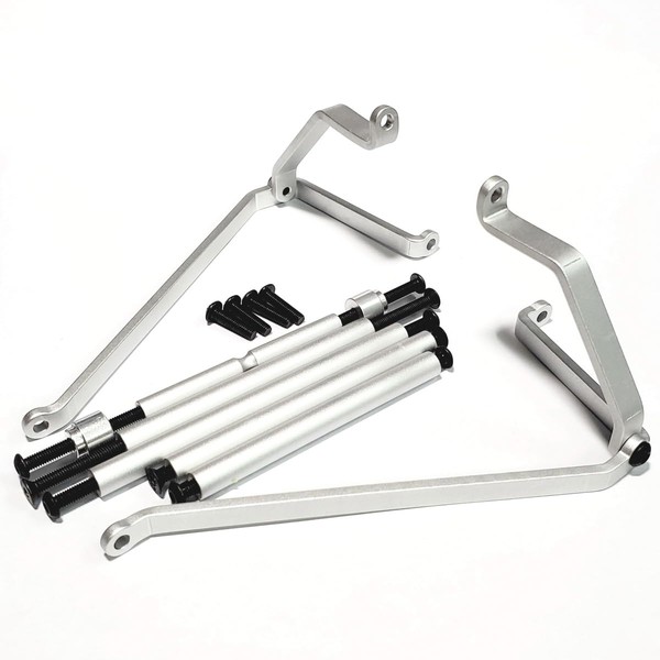 kingfly OP Parts Aluminum Side Bumper for Tamiya 1/10 BBX BB-01 Chassis Silver