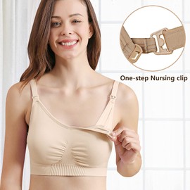 iLoveSIA Hands-Free Pumping Bra – Adjustable, Comfortable Nursing & Breastfeeding Bra, Soft Support for Multitasking Moms, Perfect for Pumping & Nursing 2Pack Color Black+Nude XL Size