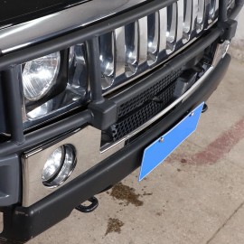 Ynei Front Bumper Panel Glossy Chrome Exterior Cover Molding Fits Hummer H2 2003-09