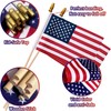 12 Packs 5x8 Inch Small American Flags on Stick, USA