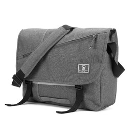 OIWAS Messenger Bag for Men/Women Travel Satchel Bag Canvas Crossbody Bag Small 14 Inch Laptop Shoulder Bags Work Computer Briefcase Grey