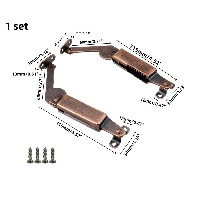 T Tulead Spring Lid Support Box Lid Stay Support Iron
