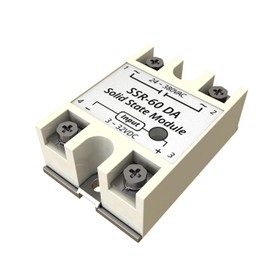 YQSIYU SSR-60DA Input 3-32V DC Single Phase Solid State Relay to Output 24-380V AC 60A