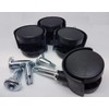 Just Accessories Twin Nylon Wheel Castors Casters, Socket Grip Neck