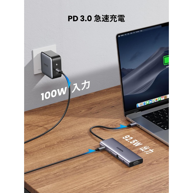 UGREEN 10-in-1 USB C Hub 4K HDMI & VGA Output