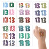 30Pcs Temporary Number 13 Tattoo, Waterproof 13 Temporary Tattoo, 13