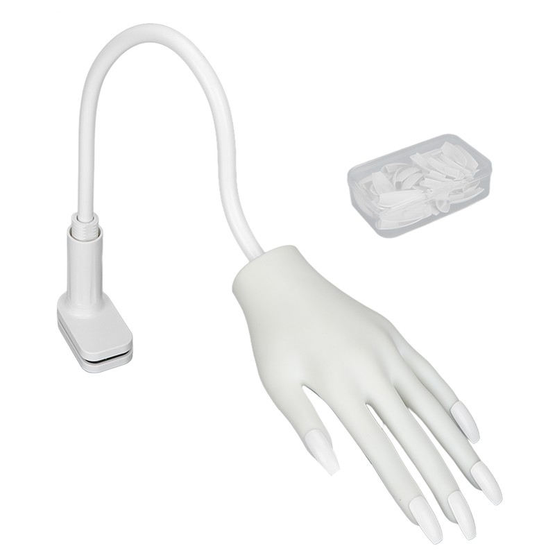 Silicone Nail Art Practice Hand Bendable Joints False Nail Tips