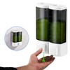Dual Head Liquid Soap Dispenser Wall Mount Shampoo Dispenser for