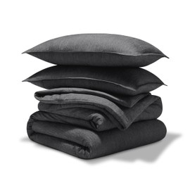 Bare Home Comforter Set - Queen Size - Ultra-Soft - Goose Down Alternative - Premium 1800 Series - All Season Warmth (Queen, Heathered Grey)