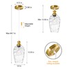 LBSQJ Glass Pendant Lights Kitchen Island 1 Pack 5.9" Clear