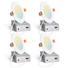 Amico 4 Pack 4 Inch 5CCT Ultra-Thin LED Recessed Ceiling