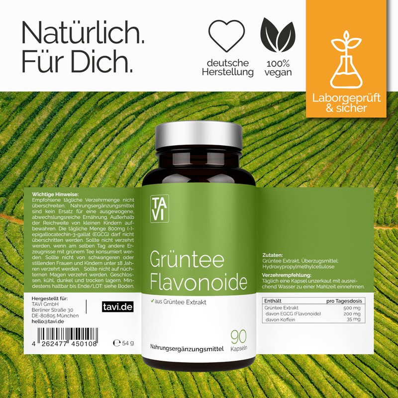 Green Tea Flavonoids, 90 Capsules, Bioflavonoids, EGCG, Catechin, Epicatechin, Flavanols,