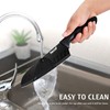 hecef Black Kitchen Knife Set of 3, Sharp Knives with