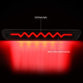 DNA MOTORING 3BL-COLO04-3D-T5-LED-BK Black Housing 3D LED High Mount 3rd Third Brake Light [Compatible with 04-12 Colorado / 04-12 Canyon / 06-08 I-Series]