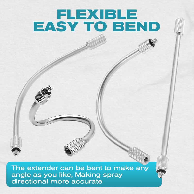 20 Packs Flexible Nozzle Extensions 5.9 Inch, Brass Mist Rod