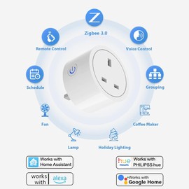 XENON Zigbee Smart Plug, Zigbee Socket, Smart Socket, Wireless Timer Sockett, Alexa Plug, Compatible with Home Assistant, Philipss Hue, Google (4 Packs)