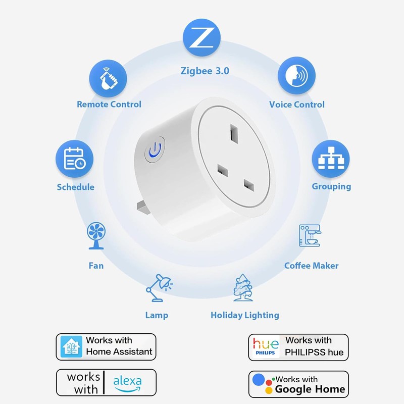 XENON Zigbee Smart Plug, Zigbee Socket, Smart Socket, Wireless Timer