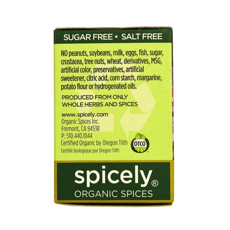 Spicely Organic Seasoning Pumpkin Pie Spice 0.35 Ounce ecoBox Certified
