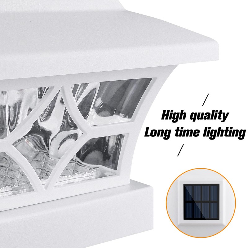 VOLISUN Solar Post Cap Lights Outdoor, Solar Powered Fence Cap