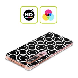 Head Case Designs Double Circles Black And White Patterns Hard Back Case and Matching Wallpaper Compatible With Redmi 10X 5G/Redmi 10X Pro 5G