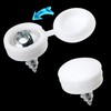 PAGOW 50 Pcs Plastic Hinged Screw Cover Caps, Fold Snap