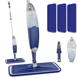 Microfiber Spray Mop for Floors Cleaning: Wet Dry Hardwood Floor Mops with 3 Washable Pads for Swiffer Powermop - Flat Mop with Sprayer for Tile Wood Laminate Vinyl Marble Floor