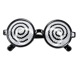 Purasudo Round Glasses, Parties, Costume, Cosplay, 2D Glasses, Individuality Sunglasses, Black Dots, Sunglasses, Kato-chan, Birthday, Anniversary, Selected Gift, etc