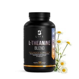 B Life L-Teanina | 180 Cápsulas | Potenciada con Glicinato de Magnesio, GABA y Manzanilla | Descanso y Enfoque | L-Theanine Blend
