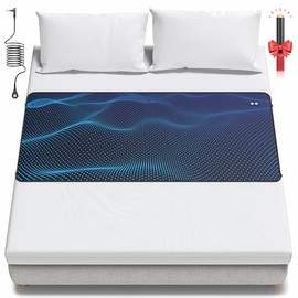 BOVEREY Grounding Mat for Bed, Grounding Sheets Earth Connected Grounded Pad for Sleeping, Grounded Mat Mattress Cover Earth, Include Cord & Tester (King)