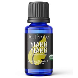 Activate Ylang Ylang Organic Essential Oil 100% Pure, USDA Certified Organic, Premium Grade, Undiluted, Natural, Aromatherapy & Diffuser Use 10ml