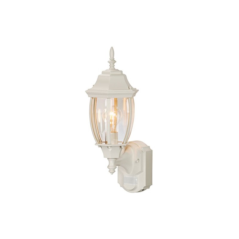 Heath Zenith HZ-4192-WH Six-Sided Die-Cast Aluminum Lantern, White with Beveled