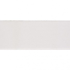 PST 25 m White Ribbed Elastic Spool 25 mm