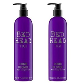TIGI Bed Head Dumb Blonde Purple Tone Correcting Toning Hair Shampoo 13.5 oz 2pk