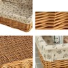 Storage basket,Woven handmade baskets for storage with liners,Rectangle storage bins